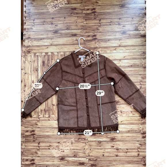 Brown Fringe Button-Front Jacket - Picture 2 of 11